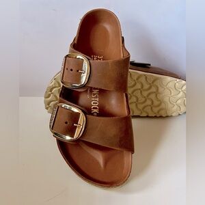 NEW In Box-Birkenstock Arizona Big Buckle Cognac leather size EU:38 /US:7-7.5